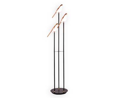 08446-F,33 Торшер Арси черный/золото d30 h150 Led 3*10W (4000K)