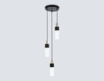 Светильник подвесной LH55102/3 BK/FR/TI черный/белый матовый/янтарь E14*3 max 40W D220*1200