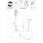 SL1190.222.01 Светильник потолочный ST-Luce Золотистый/Прозрачно-белый E27 1*60W
