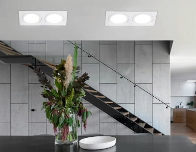 Светильник встраиваемый TN6612/2 WH белый IP44 GX53/2 max 15W 215*110*24