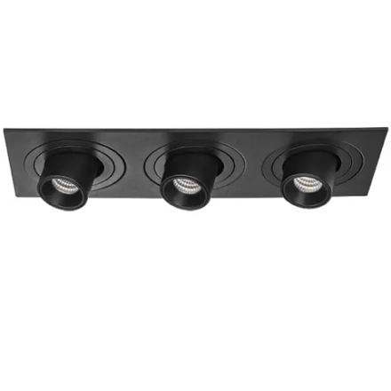 i537174 Светильник INTERO TUBO LED 7W*3 360LM*3 60G ЧЕРНЫЙ 4000K (217537+217174+217174+217174)