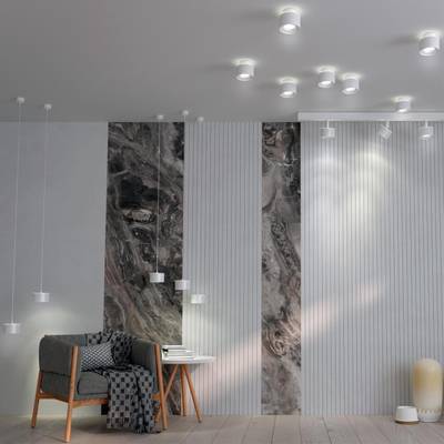 358967 OVER NT22 352 белый Светильник накладной с переключ. цв. температуры, провод 2м IP20 LED 3000К\4000К\6000К 12W вниз + 3ВW вверх 110-265V GIRO