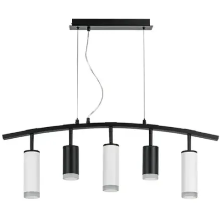 LR7353728630 Люстра RULLO 5х50W GU10 ЧЕРНЫЙ/БЕЛЫЙ (571735+214437-2+214486-3+202430-5)