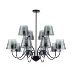 6570/12C MODERNI LN25 104 черный/дымчатый/металл/стекло Люстра потолочная G9 12*20W 220V SMOKY