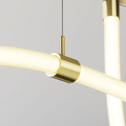 Потолочный коннектор с тросовым подвесом Tau в шинопровод Flarity латунь TRA154CSW-1BS. TM Maytoni