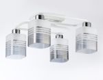 Светильник потолочный TR303205/4 WH/CH/SM/FR белый/хром/дымчатый/белый матовый E27*4 max 60W 370*370*200