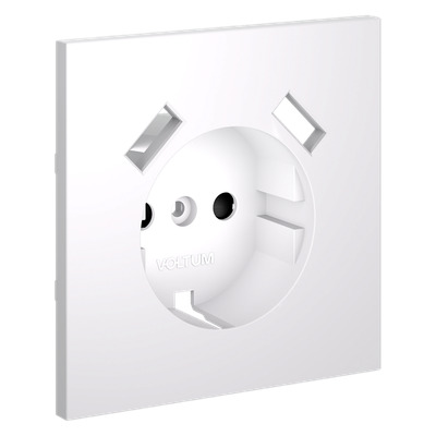 VLS000902 Накладка для розетки с заземлением и защитными шторками, с USB A+A, S70 (белый матовый). (ТМ Maytoni)