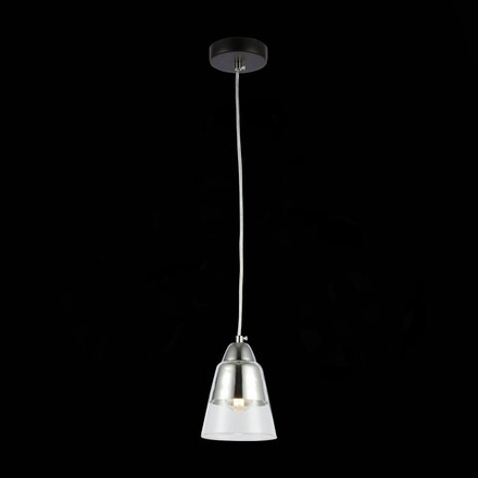 SLE102903-01 Светильник подвесной Черный, Хром/Прозрачный E27 1*40W