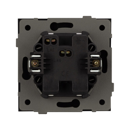Механизм выключателя одноклавишный непроходной SWT-TENDO-MK01-PL-BK (230V, 10A) (Arlight, -)