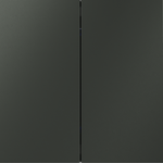 VLS020606 Выключатель с самовозвратом встраиваемый VOLTUM S70 двухклавишный 10А, (титан) (ТМ Maytoni)