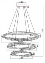 Подвесная люстра Divinare MILLIE 1136/17 SP-140, 1хLED