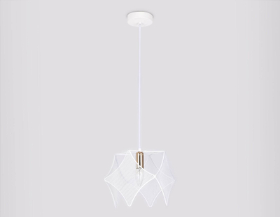 Подвесной светильник в стиле лофт TR8420 WH/GD белый/золото E14 max 40W D285*1000