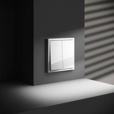 VLS020601 Выключатель с самовозвратом встраиваемый VOLTUM S70 двухклавишный 10А, (белый глянцевый) (ТМ Maytoni)