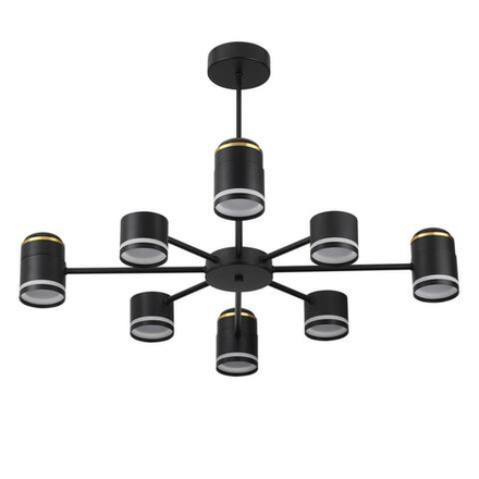 8234/8C COMFI LN25 000 черный, металл/акрил Люстра потолочная GX53 LED 8*10W + LED-проектор 4*5W 2700К 220V VIRSAVA