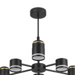 8234/6C COMFI LN25 черный, металл/акрил Люстра потолочная LED GX53 6*10W + LED-проектор 3*5W 2700К 220V VIRSAVA
