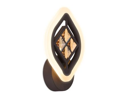 Настенный светодиодный светильник с хрусталем FA278 CF/TI кофе/янтарь 12W 240*170*60