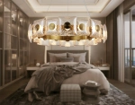 Светильник светодиодный подвесной LH31027 BS/TI латунь/янтарь 72W 3000K D700*150