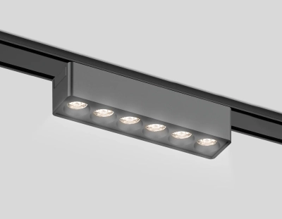Светильник светодиодный трековый для шинопровода Magnetic Ultra Slim GV1403 BK черный IP20 6W 4200K 48V 24° 122*26*24