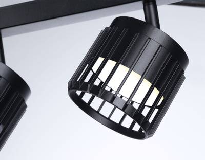 Настенно-потолочный  поворотный спот со сменной лампой  TN71168/3 BK черный GX53/3 400*100*125