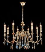 Люстра Crystal Lux MERCEDES SP8 GOLD/COLOR 0951/308