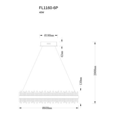 Подвесная люстра Donum FL1160-6P, LED
