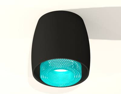 Комплект накладного светильника с композитным хрусталем XS1142023 SBK/BL черный песок/голубой MR16 GU5.3 (C1142, N7194)