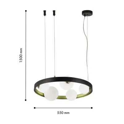 Подвесная люстра  Shanku 4628-5P, 5*G9*28W. ТМ F-Promo