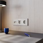 VLS060203 Розетка компьютерная встраиваемая VOLTUM S70 двойная RJ45+RJ45 кат.6, (кашемир) (ТМ Maytoni)