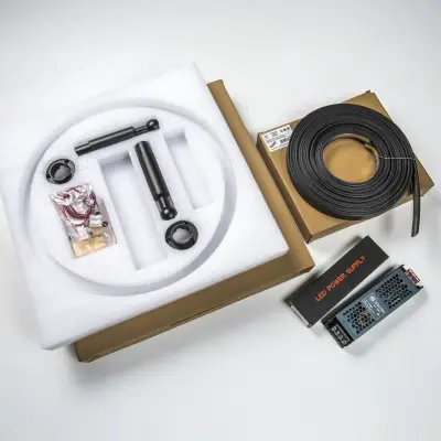 200CORDA10 Тросовая система CORDA 10м и блок питания на 200W (max мощность ленты 18.6W/метр) (418010+418990+424200)