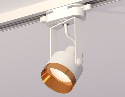 Комплект трекового однофазного светильника XT6601044 WH/PYG белый/золото желтое полированное MR16 GU10 (C6601, N6134)