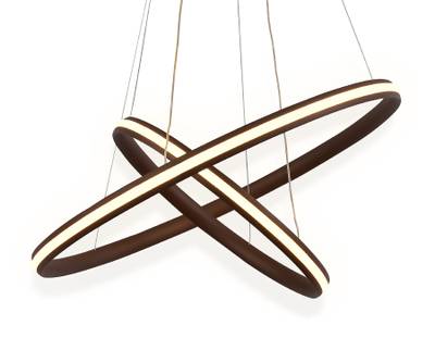 Подвесной светодиодный светильник с пультом FL406 CF кофе 84W D600*1100 (ПДУ РАДИО 2.4)