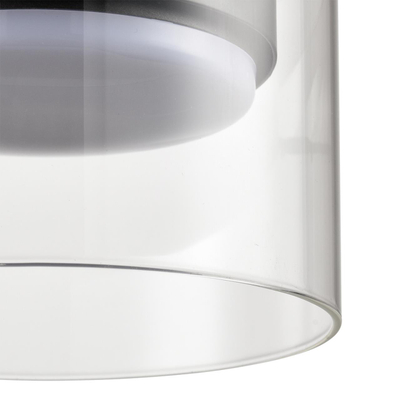 8232/1 COMFI LN26 230 черный/прозрачный, металл/стекло Подвес LED GX70 1*10W 220V NATALINA