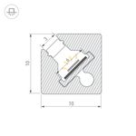 Профиль с экраном SL-KANT-H10-SQUARE-2000 IRON GREY (Arlight, Алюминий+пластик)