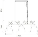 Подвесной светильник Arte Lamp PASSERO A4289SP-3WH, 3хE27