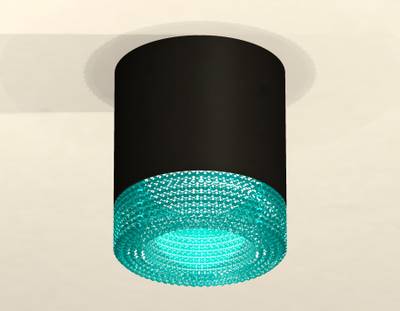 Комплект накладного светильника XS7402013 SBK/BL черный песок/голубой MR16 GU5.3 (C7402, N7194)