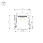 Профиль LINE-1715-2000 WHITE (Arlight, Алюминий)