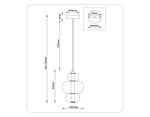 Светильник светодиодный подвесной LH11057 BK/SM черный/дымчатый 18W 3000K D230*350