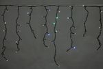 A-056AR RGB светодиодная гирлянда "бахрома" 5x0.6м 180LED черный провод влагозащищен.