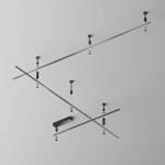 Шинопровод 2м Flarity черный, TRX154-112B. TM Maytoni