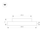 Светильник SP-ESTELY-R800-60W Warm2700 (BK, 80 deg, 230V, TRIAC) (Arlight, IP20 Металл, 5 лет)