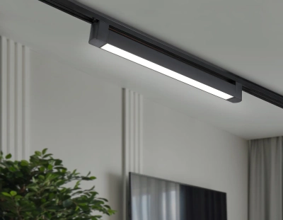 Светильник светодиодный трековый однофазный GL6739 BK черный IP20 30W 4200K 458*35*57