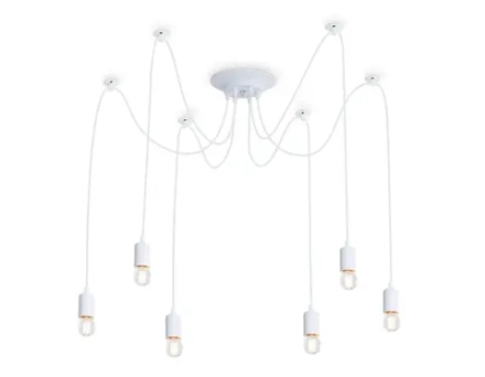 Подвесная люстра в стиле лофт TR8177/6 WH белый E27*6 max 40W D630*910