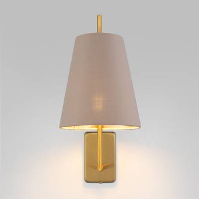 Настенный светильник с тканевым абажуром 60173/1 латунь