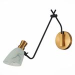 SLE205401-01 Бра Черный, Латунь/Белый E14 1*60W