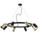 LR01840437470 Люстра RULLO 8х50W GU10 ЧЕРНЫЙ/ЗОЛОТО (571018+214440-4+214437-4+203437-4+203440-4)
