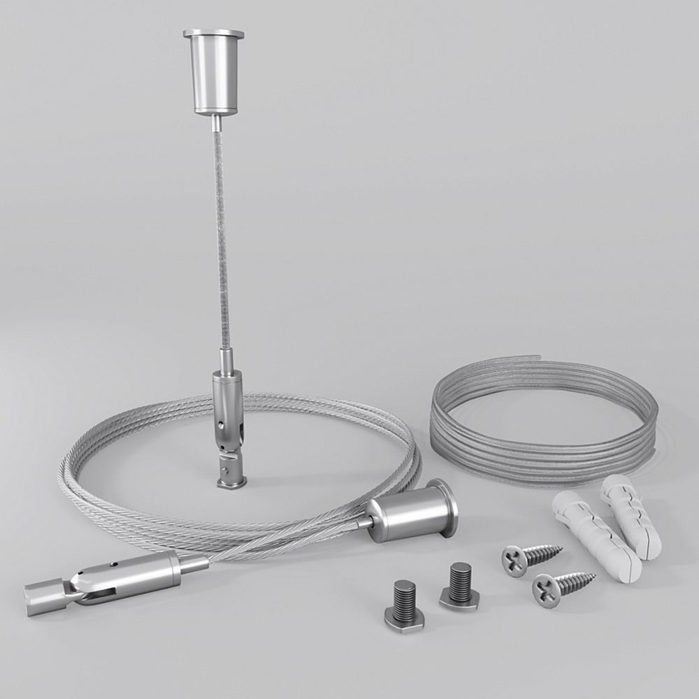 Комплект подвесов для радиусного профиля 2м с проводом питания, ALM-3535R-PE-2M. TM Maytoni