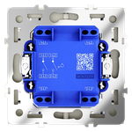 VLS020605 Выключатель с самовозвратом встраиваемый VOLTUM S70 двухклавишный 10А, (сталь) (ТМ Maytoni)