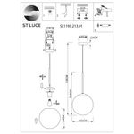 SL1190.213.01 Подвес ST-Luce Золотистый/Прозрачно-белый E27 1*60W