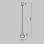 Трековый светильник Коно / Cono Elasity 3000К 7Вт 38°, TR166-1-7W3K-M-B. TM Maytoni