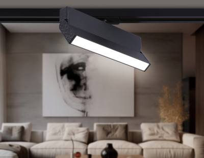 Светильник светодиодный трековый GL6808 BK черный LED 12W 4200K 230*22*87